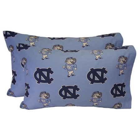 COLLEGE COVERS College Covers NCUPCKGPR UNC Printed Pillow Case- King- Set of 2- Solid NCUPCKGPR